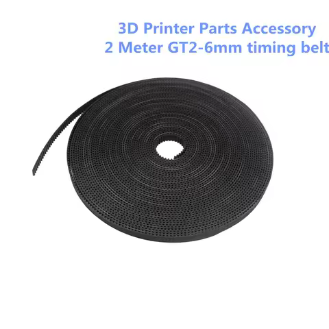 2M/5M/10M lot GT2-6mm Open Timing Belt Width 6mm GT2 Belt Rubber Aramid Fiber Cut To Length For 3D P