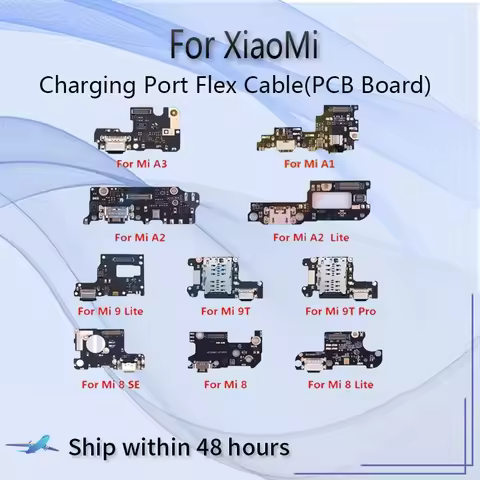 Charging Port PCB Board For Xiaomi Mi A3 A1 A2 A2 Lite 9 Lite 9T 9T Pro 8SE 8 8Lite Charging Port Fl