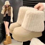 Boots - Mid-neck boots mixed with fine fur fall-winter 2025