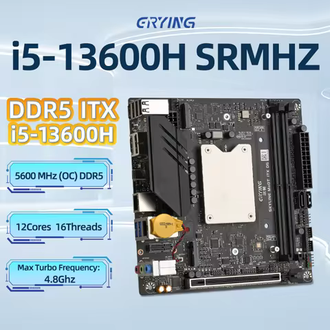 ERYING Mini ITX LGA 1700 Gaming Computer Motherboard CPU Combo Interposer i5 13600H procesador 12C16