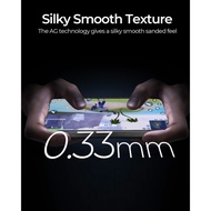 terbaru !!! aukey iphone 15 series anti-glare matte tempered glass