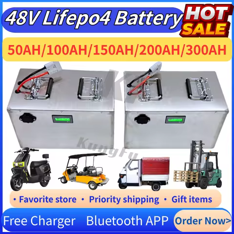 KF48V Lifepo4 50Ah 100Ah 150Ah 200Ah 300Ah Lithium Battery pack bluetooth Parellel for Solar system