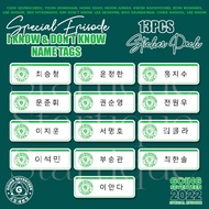 GOING SEVENTEEN I KNOW & DON'T KNOW NAMETAG STICKER PACK