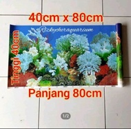 wallpaper gambar aquarium 40 X 80cm / delapan