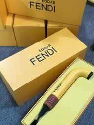 FENDI 芬迪 聯名 EDOAR 吹風機 風筒｜全新未拆封 明黃色老花禮盒 1800W大功率 三合一風嘴