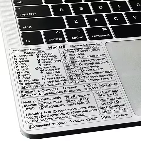 Reference Keyboard Shortcut Sticker Adhesive For PC Laptop Desktop Shortcut Sticker for Apple Mac Ch