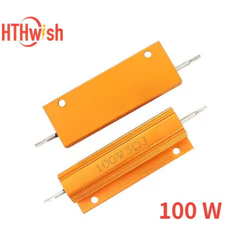 1PC RX24 100W Aluminum Power Metal Shell Case Wirewound Resistor 1 2 3 4 6 9 10 15 20 100 ohm Load R