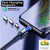 IPHONE QC cable 3in1 universal usb cable magnetic magnet android charger fast charging lightning hp
