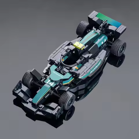 Exquisite Simulation Building Block Series Mini AMR24 Race Car Model Kits MOC Creative Children's Bi