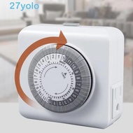 YOLO Mechanical Timer, 24-Hour Cycle 30-Minute Intervals Plug-in Timer, Cycle Switch 15A 1250W Overl