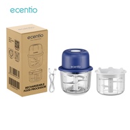 ecentio chopper mini kaca 2in1 Blender 6 pisau+3 pisau Penggiling Daging 350ml+250ml Food Processor 