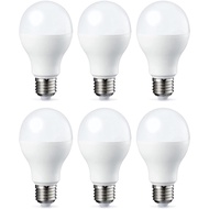Amazon Basics LED E27 Edison Screw Bulb, 9W (equivalent to 60W), 4500K White - Pack of 6 [Energy Cla