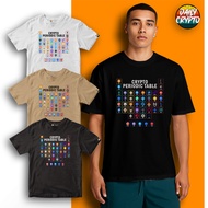 DAILYCRYPTO CRYPTO FAN PERIODIC TABLE DESIGN T-SHIRT UNISEX T Shirt Lelaki Baju T Shirt