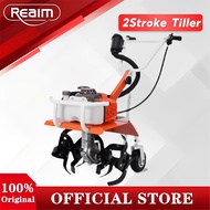 REAIM Mini Tiller Machine 52CC Tiller Cultivator for Soil Turning