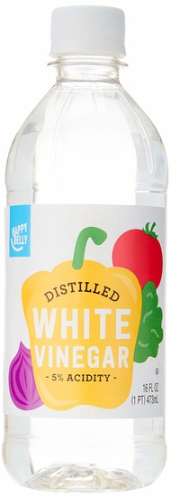 ▶$1 Shop Coupon◀  Amazon Brand - Happy Belly White Distilled Vinegar, Kosher, 16 Fl Oz (Packaging Ma