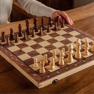 1pc Large Chess Board, Cultivate Strategic Thinking, 3-In-1 Chess, Checkers, Backgammon, Foldable Bo
