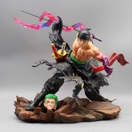 25cm One Piece Figurine Zoro Anime Figures Bathed In Blood Action Figure Model Pvc Statue Doll Collection Decoration Toy Gifts