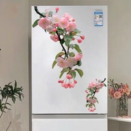 New Begonia Flower Refrigerator Sticker Double Door Folio Refrigerator Sticker Dedicated Kitchen Gla