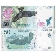 8/9-1 Sheet Argentina 50 Pesos Akong Kagua Mountain America Foreign Currency Banknotes Coin Collecti