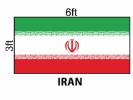 Iran Flag 3x6ft Bendera Iran 3x6ft Polyester