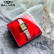 [Original] Balmer A8194L SS-2 Elegance Sapphire Women Watch with Gold Dial Silver Stainless Steel | Official Warranty