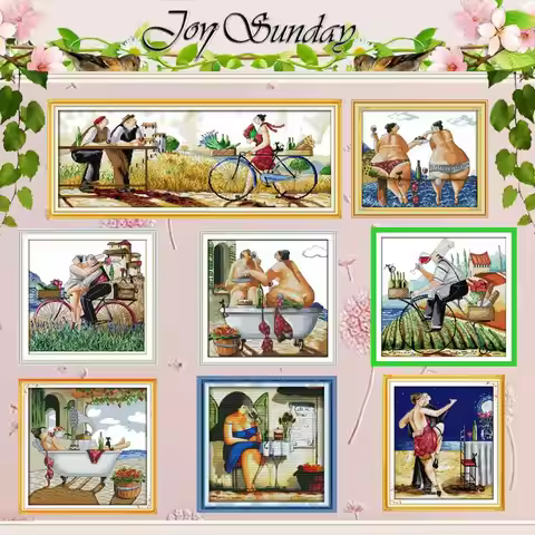 Enjoy Life Patterns counted Cross Stitch 11CT 14CT 16CT Cross Stitch Set Wholesale DIY Cross-stitch 