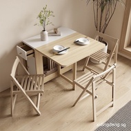 Multifunctional Folding Combination Simple Small Household Household Telescopic Dining Table with Wh