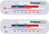 Twin Pack Refrigerator Thermometer For Fridge Freezer Chiller Cooler Temperature Gauge