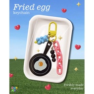 Fried egg keychain