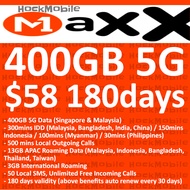 [M1 Maxx] $58 Maxx 400GB 5G (180 Days) / Renewal Plan / Mobile Topup / Recharge