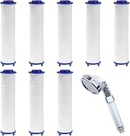 8 Filters for Shower Head, PP Cotton Filter Cartridges, 8 x 2.5 cm, Shower Head Filter, for Cleaning