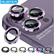 For iPhone 14 15 Plus 11 12 13 14 15 Pro Max Metal Ring Camera Lens Protector Tempered Glass