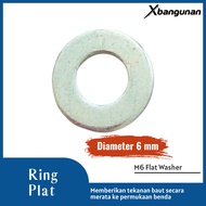 M6 Washer Plate M6 Per 10 Pcs