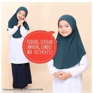 TUDUNG SEKOLAH HIJAU LUMUT AWNING LEMBUT  READY STOK