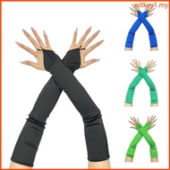 WIT Women Gloves 1920s Satins Fingerless Gloves for Concert Costume for 1920s