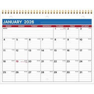Kalendar 2026, Kalendar Dinding 2026 12 Bulan, 8.5" x 11", Jan 2026 - Dis 2026, Kalendar Berlubang 3