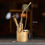 Bronze Double Layer High Efficiency Filter Water Pipe Portable Gourd Shaped Hookah Tobacco Smoking P