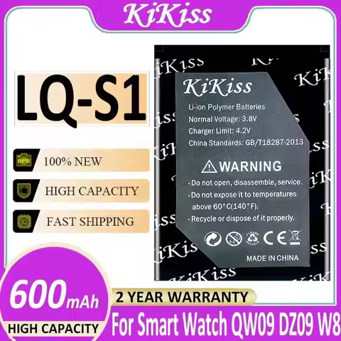 High-Efficiency Fit For Meter QW09 DZ09 W8 A1 V8 X6 LQ-S1 Watch Battery 600Mah Reliable Power