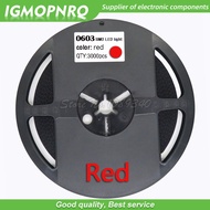 1reel 4000PCS 0603 SMD LED red diodes light LED IGMOPNRQ