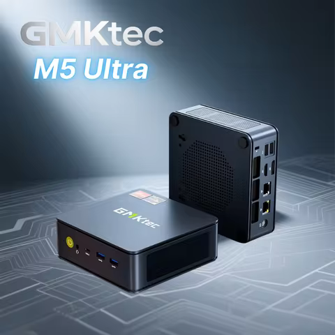 GMKtec M5 Ultra AMD Ryzen 7 7730U Mini Desktop PC DDR4 3200MHz Dual M.2 2280 SSD 2.5G LAN WiFi 6E BT
