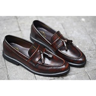 505 Arcobareno Tassel Loafer Burgundy x Black Soles รองเท้า loafer ผู้ชาย งานหนัง Italy แท้ HandMade สุดคลาสสิค