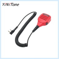 YiNiTone PMMN4013A TK red hand microphone Portable PTT 2 pin K plug for Baofeng UV-5R BF-888S Kenwoo