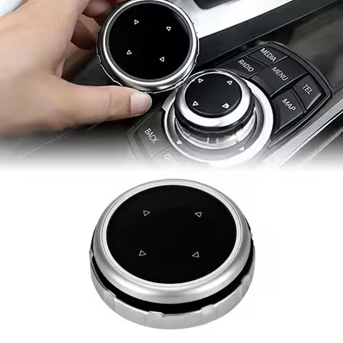 For BMW 1 2 3 4 5 6 7 Series X1 X5 X6 F20 F30 F10 F07 E60 E90 E70 IDrive Car Multimedia Big Knob Cov