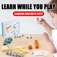 Literacy Fun Game Learning Children Jigsaw Letter Montessori Spell word memory game