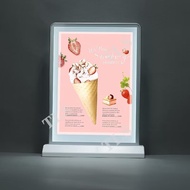 double sided led light box rechargeable     table menu board        advertising light boxes with usb