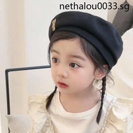 Children Children's Beret Baby Korean Version Fashion Parent-Child Painter Hat Girls Casual Pumpkin 