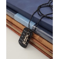 Men Boys Alloy Military Army Tags ID Pendant With 2.5mm Ball Chain Necklace
