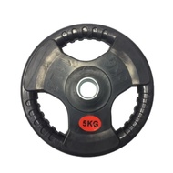 แผ่นน้ำหนัก ดัมเบล บาร์เบล Weight Plate 2.5kg/5kg/7.5kg/10kg หุ้มยางสีดำ รู 1.2 นิ้ว