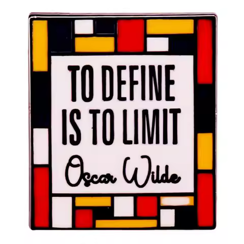 Oscar Wilde Quote Metal Badge To Define Is To Limit Lapel Pin The Picture Of Dorian Gray Literary Br