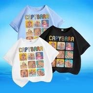 2024 NEW capybara shirt for  kids Cotton Tshirt 100-150CM UNISEX